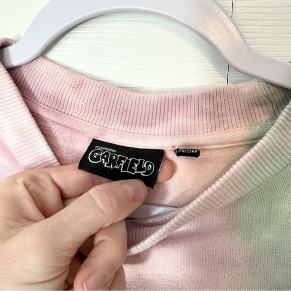 Tie Dye Garfield the Cat crewneck sweatshirt LARGE - Picture 3 of 5